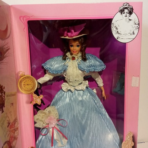 Gibson Girl Barbie #3702 Great Eras Collection Vintage 1993 MINT in Book Box - Picture 2 of 11